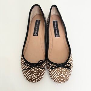 Steven by Steve Madden Women's Brown & Cream Ballet Flats Shoes, Size 7
